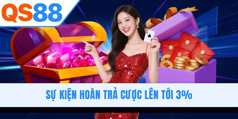 Sự kiện hoàn trả cược lên tới 3%