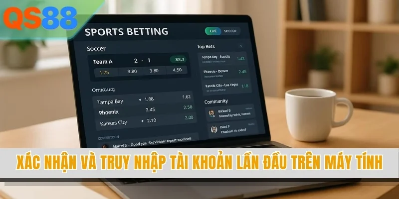 Xác nhận và truy nhập tài khoản lần đầu trên máy tính
